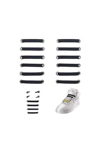 Dopar Practical Flat Flexible Shoelaces Elastic Laces 1 Pair-12 Pieces