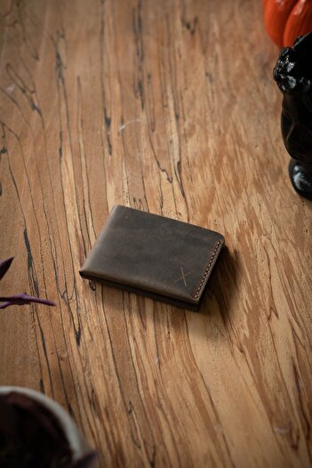 minimal X design Minimal X Coin Wallet - Chestnut Crazy