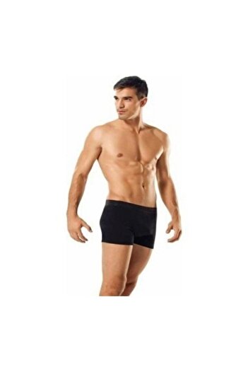 Tutku Men's 6" BLACK Elastane Lycra Boxer