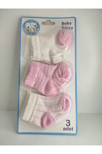 Akface Patterned Cotton Girl 0-6 Months Newborn Baby Socks