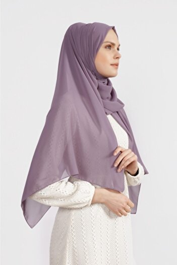 Differenza Crepe Chiffon Shawl Dark Lilac