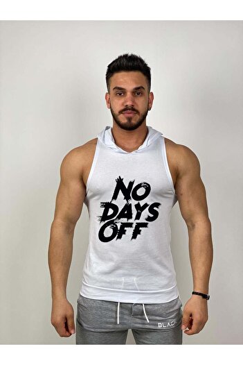 Black İstanbul Μαύρο - No Days Of - Tank Top Gym με κουκούλα αθλητικό εσώρουχο