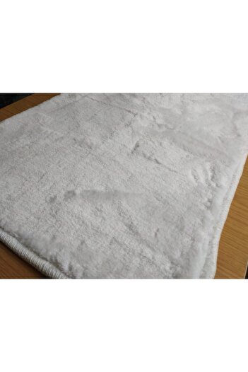 Başaran tekstil 50 X 80cm Pofuduk Kabarık Kalın Paspas, Beyaz