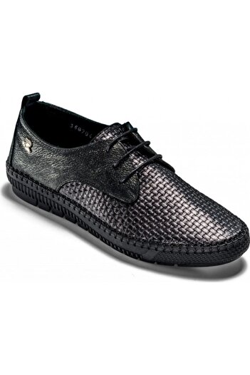 Venüs 360704y Genuine Leather Steel Saddle Shoes