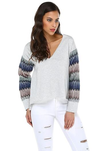Quincey V-Neck Sweatshirt