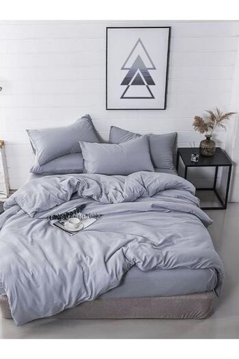 üntaş Life Plain 160x220 Single Cotton Duvet Cover Set