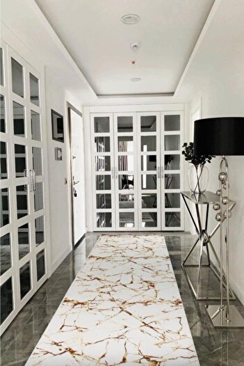 MODANOİVA Kaymaz Dot Taban Yıkanabilir Yolluk