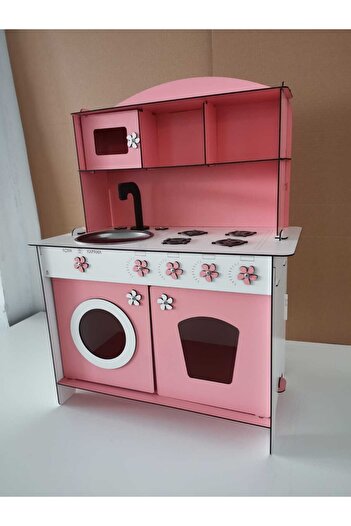 Genel Markalar Ahşap Oyuncak Mutfak 3mm X Pembe