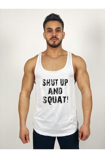 Black İstanbul -shut Up And Squat Strap Fitness Athlete