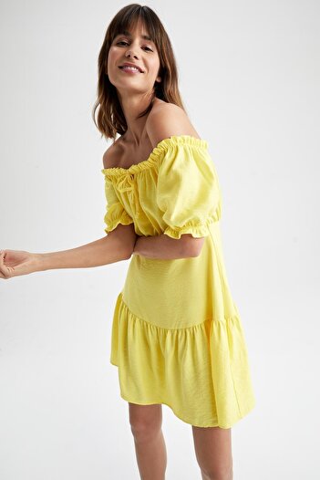 DeFacto Μίνι κοντομάνικο φόρεμα Off Shoulder