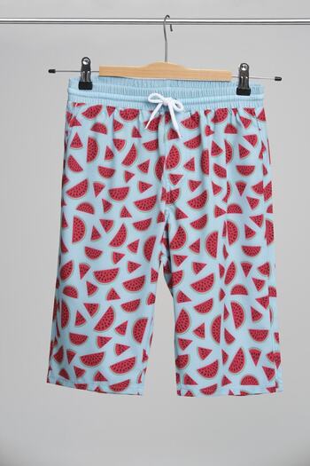 Haşema Watermelon Patterned Red Men's Shorts
