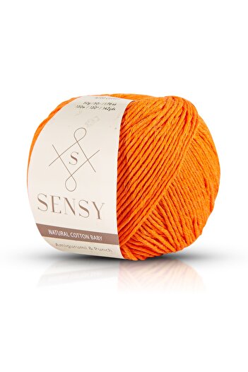 SENSY Premium Amigurumi Ipi Punch (PANÇ) Baby Soft Cotton 50 gr Πλεκτό Σχοινί Πορτοκάλι