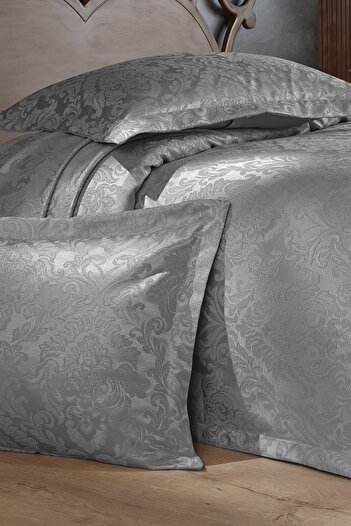 BİRHOME Sierra Jacquard Chenille Double Bedspread (grey)
