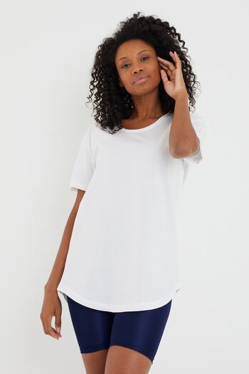 COOL TARZ Style Cool Women White Dirty Collar Casual T-shirt-xktcps001r15s
