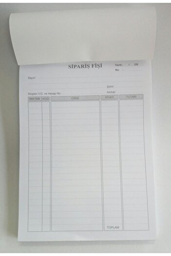 DEFTERSAN Order Plug A5 13.5x19 Cm with Automatic Copy 6 Pieces