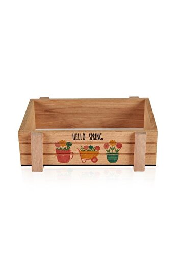 objevi Turquoise Multi-Purpose Wooden Organizer Box 25X15 Cm, Stylish and Convenient Storage Solution