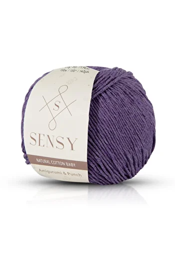 SENSY Premium Amigurumi Floss Punch (FANCH) Baby Soft Cotton 50 gr Πλεκτό Σχοινί Μωβ