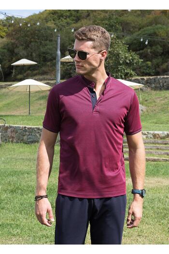 Masimar Mercerized Interlock Judge Collar T-Shirt