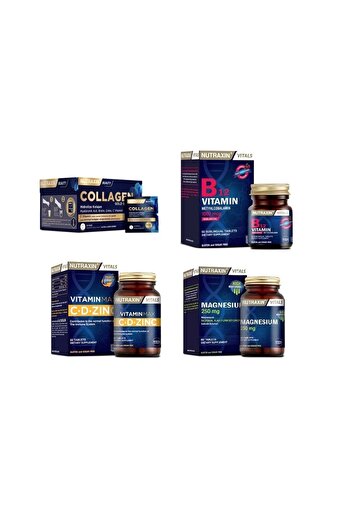 Nutraxin Collagen 30 Sachet - 10000 Mg Vitamina Max + B12 + Magnesium
