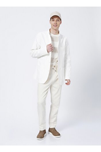 Fabrika Comfort Cm C 250 Regular Fit Plain White Men's Jacket