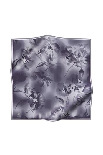 Vissona Women's Twill Silk Scarf Silver