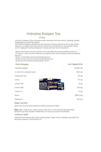 Nutraxin Collagen 30 Sachet - 10000 mg Omega 3 Ultra 2500 mg, 30 Capsules + Biotin 30 Tablets + Selenium 100 Tablets