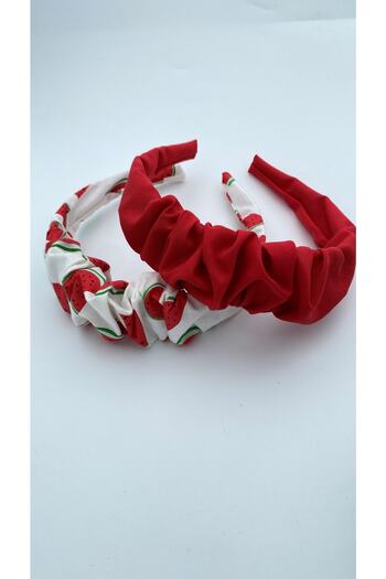 White Alamode Watermelon Patterned and Red Colored 2-Piece Crown