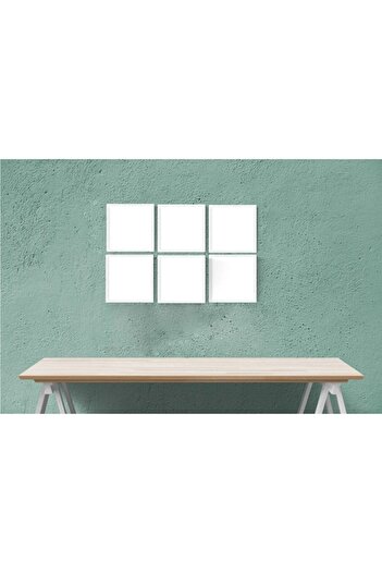 MARMARA SANAT DEKORATİF TABLO & ÇERÇEVE 6 Pieces 20x20 Cm White Collage Photo Picture Memory Frame Set of 3