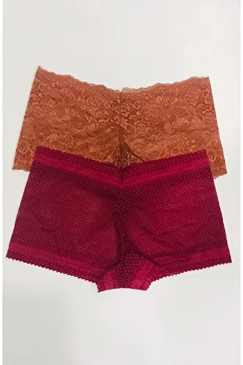 mendoza store Γυναικείο Δαντελένιο Σετ Εσωρούχων και Μπόξερ Μέγεθος S- M-l
