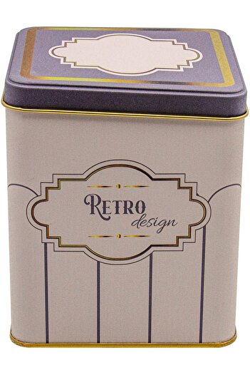 EVLE Er024-U6 Retro Patterned Square Metal Storage Container 12X12 cm