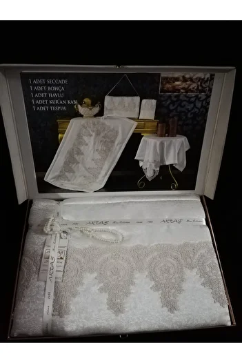 AKTAŞ ÇEYİZ Dowry Gift Prayer Rug Set