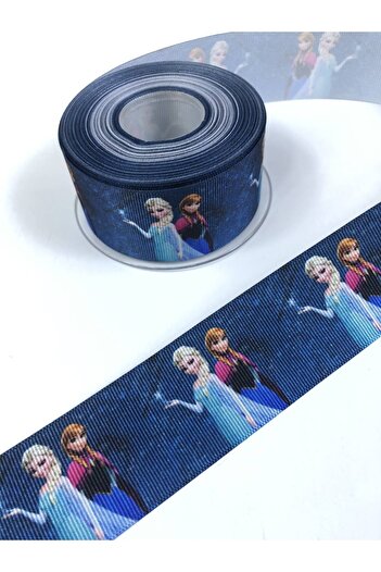 Hobigram Panglică Grosgrain Figurată Anna Elsa 4 Cm Lățime – Panglică, Design Elegant, Accesoriu Femei – Panglică – Kurde