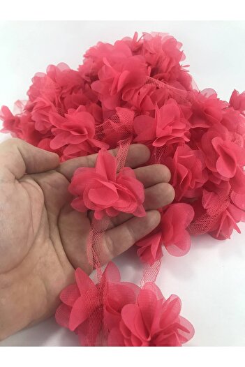 Hobigram Neon Fuchsia Laser Cut Rose Decoration Packaging Material Organza Fabric Artificial Flower 12 Pieces Rose – Deko
