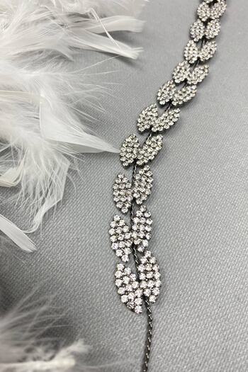Hobigram Bridal Accessory Anthracite Smoked Bella Leaf Pattern Hair Accessory – Other Hair Accessories, Stylish Design
