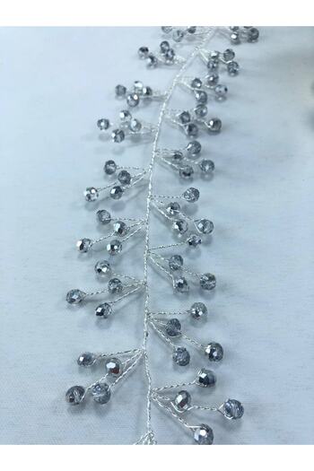 Hobigram Gray Crystal Hair and Turban Accessory – Special Design, Accessory, Quality Production, Eye-Catching Style – D