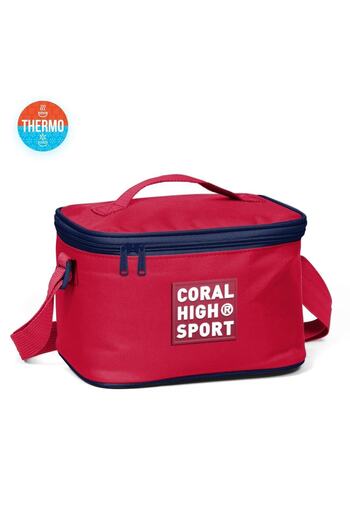 Coral High Sport Red Navy Blue Thermo Lunch Box 22892