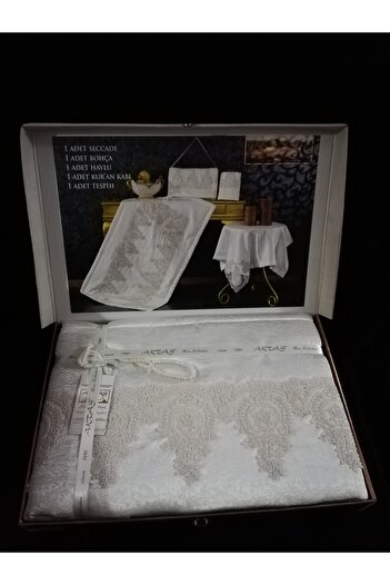 AKTAŞ ÇEYİZ Dowry Gift Prayer Rug Set