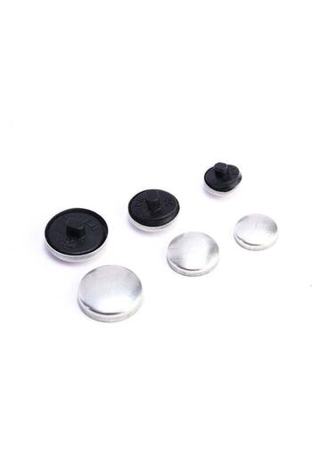 tuhafiyecimiz Button Capsule (100 Pieces) 20 Sizes Black Back