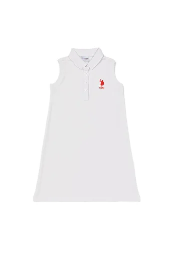U.S. Polo Assn. Λευκό Κοριτσίστικο Φόρεμα