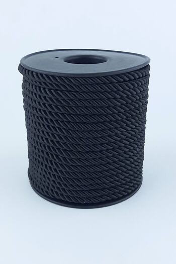Hobigram Black Cord Rope 3 mm 10 Mt – Special Design, Accessory, Quality Production, Eye-Catching Style – Knitting Thread – Ö