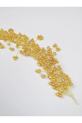 Hobigram Mustard Crystal Stone Hair and Turban Accessory – Other Hair Accessories, Stylish Design, Women's Accessory