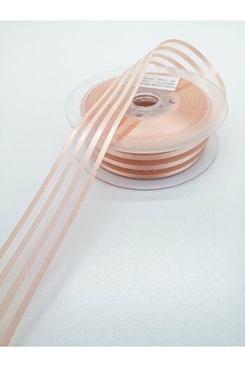 Hobigram Yavruağzı Satin Striped Chiffon Ribbon 2.5 cm 1 Meter – Ribbon, Stylish Design, Women's Accessory – Kurd