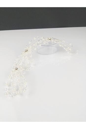 Hobigram White Crystal Hair and Turban Accessory – Special Design, Accessory, Quality Production, Eye-Catching Style –