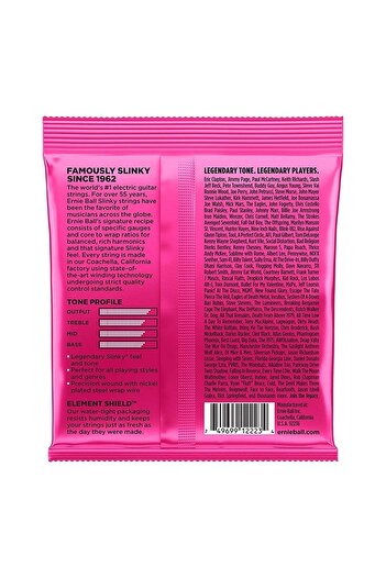 Ernie Ball P02223 Super Slinky 09-42 Electric Guitar String + 3 Pins