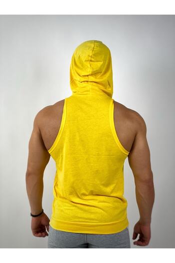 Black İstanbul Black - Punisher - Tank Top Gym Hooded Hoodie Athlete Undershirt