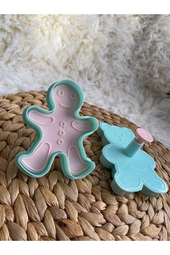 Bayev 3117 Cookie Mold for Kids (Teddy Bear - Gingerbread Man - Heart - Star) 4 Different Models