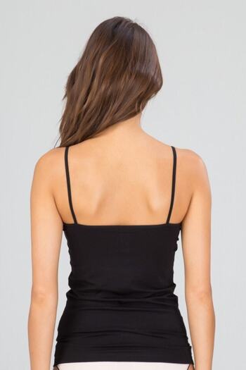Kom Women's Black Basic Top 2-Piece Combed Cotton Modal Lycra Undershirt