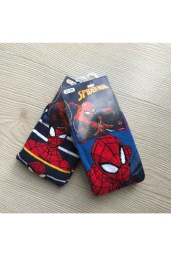 Çimpa Boy's Navy Blue Spiderman 2-Piece Socks