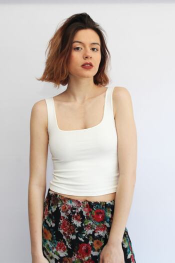 Rosse Butik Жіночий екрю топ на бретельках