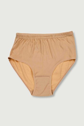Tutku Pack of 2 Cotton Ribbed Bato Panties - Skin
